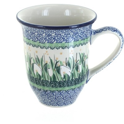  Blue Rose Polish Pottery Snowdrop Large Coffee Mug 