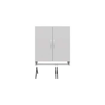 RealRooms Basin Wall Storage Cabinet with Hanging Rod
