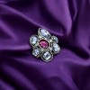 Slickblue Multi-Color CZ Ruthenium Brass Ring - Marquise & Round Design, Women's Fashion Jewelry, Size 5-9 - 2 of 3