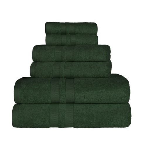 Dark Green Linen Tea Towels. Forest Green Kitchen Towels. Eco