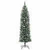 vidaXL Artificial Slim Christmas Tree with Stand 6 ft PVC - 3 of 4