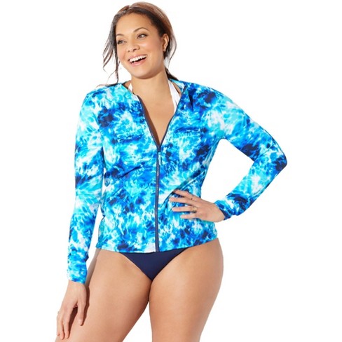 Chlorine Resistant Zip Up Swim Shirt