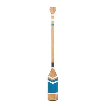 Wood Paddle Novelty Canoe Oar Wall Decor with Arrow Design and Rope Detail - Olivia & May
