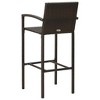 vidaXL Bar Stools 2 pcs Brown Poly Rattan - 4 of 4