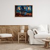 Stupell Industries Halloween Witch Kitten & Pumpkin Floating Frame Canvas Art - 3 of 4