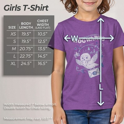 Harry Potter Girl's Harry Potter The Magic Letter T-Shirt - Purple Berry - X Large — фото 5
