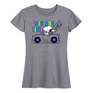 Women's - Peanuts - On Island Time Short Sleeve Graphic T-Shirt - 1 of 4