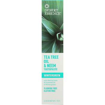 Desert Essence Tea Tree Oil Toothpaste & Neem- Wintergreen 6.25oz