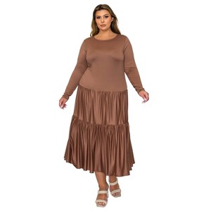 L I V D Women's Eliana Tiered Midi Dress - 1 of 3