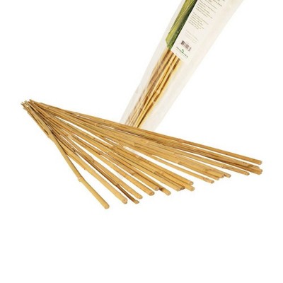 Natural Finish 4-Foot Bamboo Garden Stakes, Set of 25
