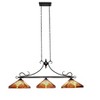 Chloe Lighting CH33359MR47-IL3 Innes Mission Tiffany-Style Blackish Bronze 3 Light Island Pendant 47" Wide - 4 of 4