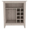 FURNIinspire Wine Racks Bar Cabinet, Wine Cabinet, Sideboard Kitchen Cupboards With Open Shelf, Wine Rack, Gray, 17.7"*32.5"*37.07" - 2 of 4