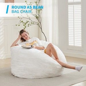 Mjkone Bean Bag Chairs for Adults, 2 in 1 Bean Bag Chairs, Convertible Bean Bag with Filler for Gaming Large Foam - 1 of 4
