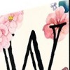HomeRoots 72" White Black And Pink Solid Wood Watercolor Floral Welcome Porch Sign - 4 of 4