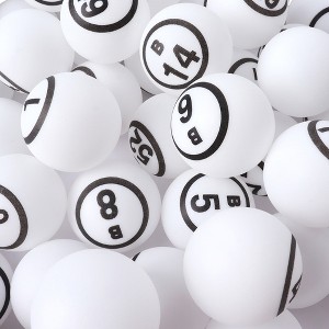 GSE 1.5" Replacement Bingo Balls of Ping Pong Size for Large Bingo Cage, Bingo Calling Balls for Parties, Prize Raffles, Family Game Nights - 1 of 4