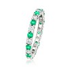 Ross-Simons 0.60 ct. t.w. Simulated Emerald and .60 ct. t.w. CZ Eternity Band in Sterling Silver - 3 of 4