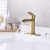 Gulches Waterfall Bathroom Faucet Single Handle Bathroom Sink Faucets 1 or 3 Hole Solid Vanity Faucet - 2 of 4