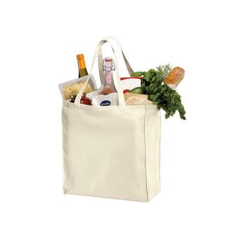 Port Authority Ideal Durable Eco- Friendly Twill Over-the-Shoulder Grocery Tote (2 Pack) - Natural