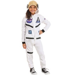 HalloweenCostumes.com Kid's Cozy Astronaut Jumpsuit Costume | Astronaut Costumes & Accessories - 1 of 4