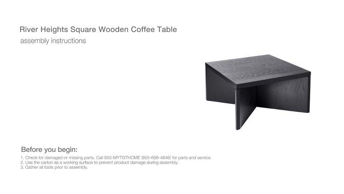 River Heights Square Wooden Coffee Table - Threshold™ designed with Studio McGee, 2 of 14, play video