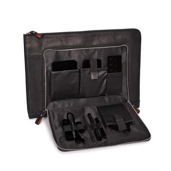 DONBOLSO 13.3" Laptop Sleeve London Genuine Leather Notebook Briefcase for Men & Women, Black