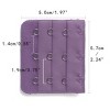 Allegra K Women's 3 Hook 3 Row Stretchy Bra Strap Extenders Hooks Bra Band - 3 of 4