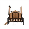 FURNIinspire Outdoor Large Wooden Cabin House Style Wooden Dog Kennel with Porch,67"*32.7"*32.3" - 2 of 4