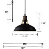 CLAXY Industrial Plug-In Pendant Light Barn Shape On/Off Switch Set of 2 - 4 of 4