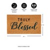 28" x 16" Nature Coir Mat, Blessed - 3 of 4