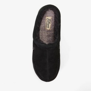 Dluxe by Dearfoams Men's Genuine Suede Moc Toe Clog Slippers