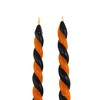 Tag 12.0 Inch Halloween Twist Tapers Swirl Black Orange Pillar Candles - 2 of 3