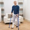 VEVOR Forearm Crutches for Adults,11-Level Height Adjustable Walking Crutches with 4-Level Upper Cuff,Lightweight Aluminum,1 Pair (350LBS),Black&Blue - 2 of 4