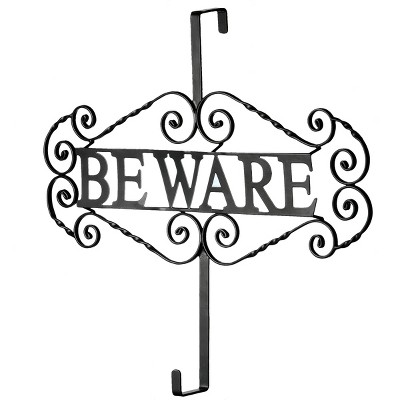 16" Halloween “Beware" Wreath Hanger - National Tree Company