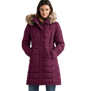 ellos Plus Size Faux Fur Trim Puffer - 1 of 4