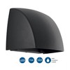 Progress Lighting Cornice 1-Light Outdoor LED Wall Sconce, Black Aluminum, Antique Bronze Shade - 2 of 3