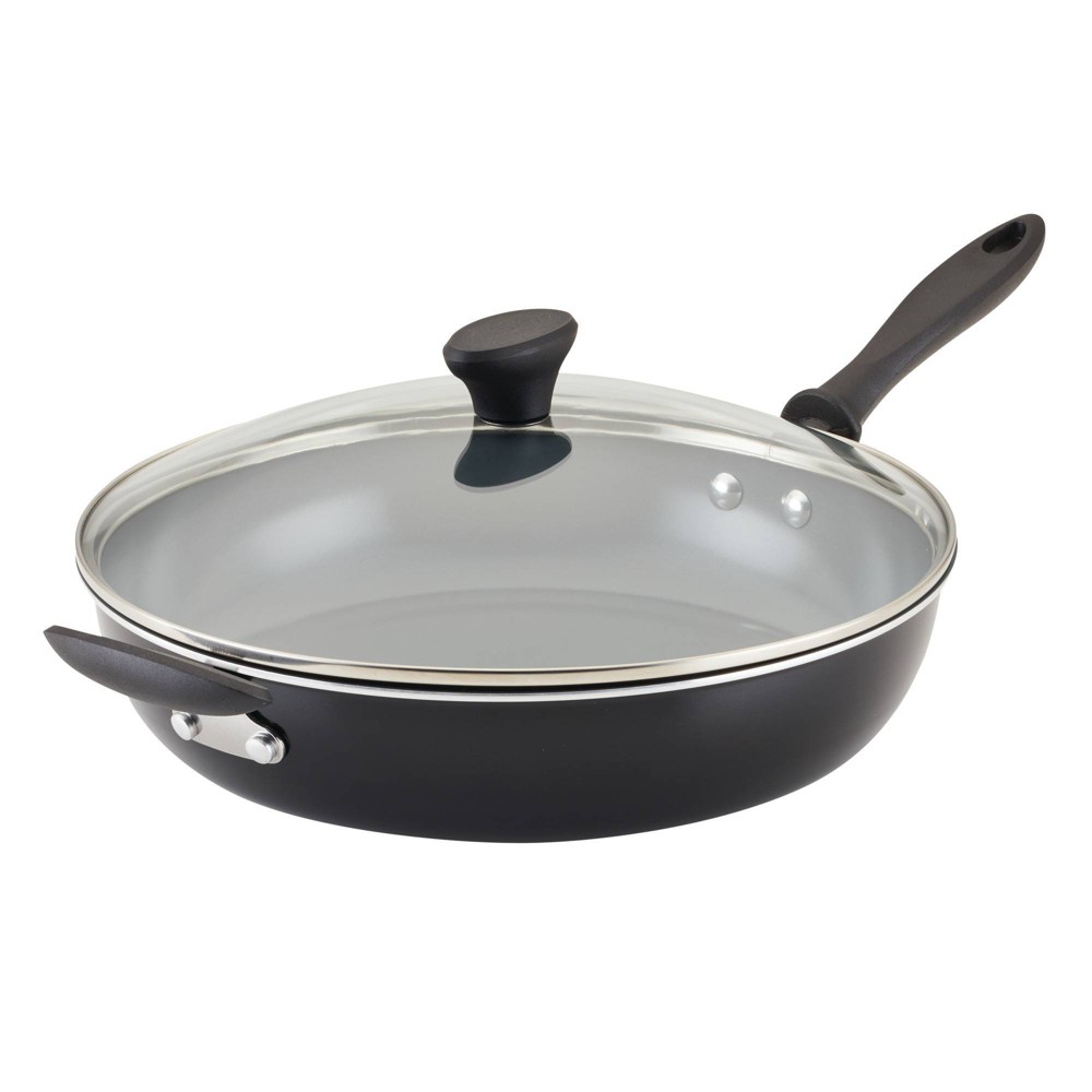 Farberware Reliance Pro 12 Nonstick Ceramic covered Skillet with Helper Handle Black/Gray