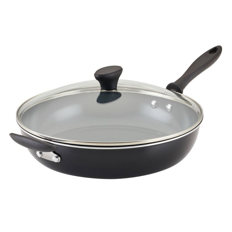 Farberware Reliance Pro 12&#34; Nonstick Ceramic covered Skillet with Helper Handle Black/Gray, 1 of 11