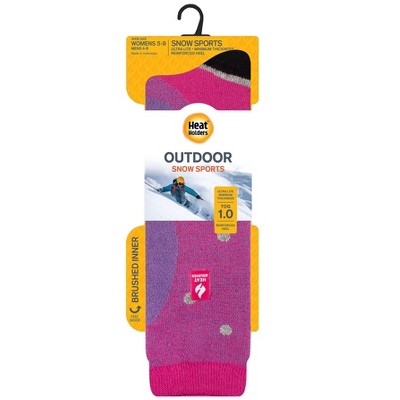 Heat Holders® Women's Kelly ULTRA LITE™ Snowsports Long Socks | Thermal Yarn | Lightweight Winter Socks Tight Fit Shoes | Warm + Soft, Hiking, Cabin, Cozy at Home Socks | 3X Warmer Than Cotton