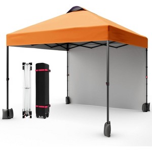 10x10 Pop Up Canopy with Sidewalls, Portable Outdoor Canopy with One Push Setup, Easy Set-Up Waterproof Pop Up Tent for Outdoor Party - 1 of 4