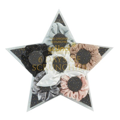 scunci Scrunchie Star Gift Set - Black - 6pk