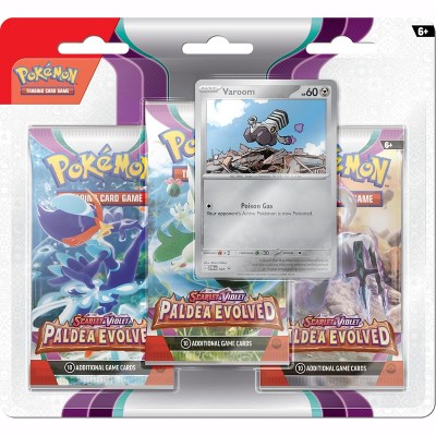 Pokemon TCG: Pokemon Scarlet & Violet SV02 Paldea Evolved 3 Pack Blister - Varoom