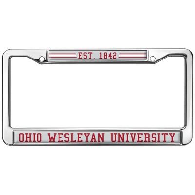 Ohio Wesleyan University Full Size Standard License Plate Metal Frame