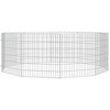 Animal Enclosure Silver Galvanized iron Adjustable sizevidaXL - 3 of 4