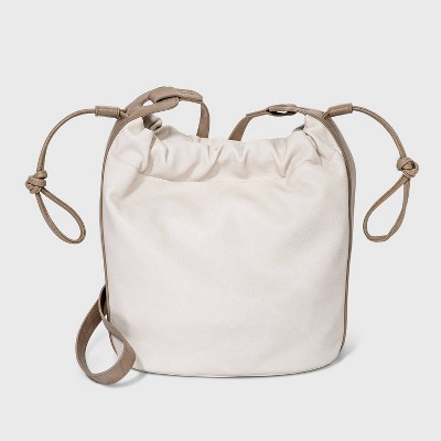 Drawstring Closure Crossbody Bag - Universal Thread™ Bone