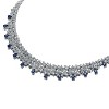Guili Radiant Elegance White Gold Plated Sapphire Drop Tennis Necklace - Stunning Design with Sapphire Accents for a Glamorous and Sophisticated Look - 2 of 3