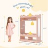 Arceso Double Rods Kids Dress Up Storage with Full-Length Mirror, Kids Wardrobe Closet with 3 Hooks, Open Hanging Toddler Dress Up Rack - 2 of 4