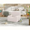 Kids Sofa Chair Convertible, Toddler Couch with Washable Cover, Crown Design Foldout Bed for Nursery, Playroom, Boys & Girls - 3 of 4