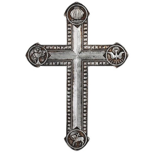 FC Design 7.5"H Decorative Cross in Silver Religious Sculpture Wall Decoration - Silver - image 1 of 3