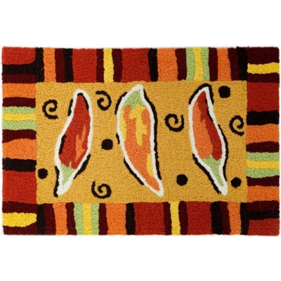 Jellybean Fiesta Chilis Doormat – 20"x30" Colorful Indoor/Outdoor Accent Mat for Entryway, Kitchen, or Patio