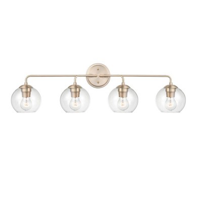 Modern Gold 35'' Outdoor Vanity Light with 4 Bulbs